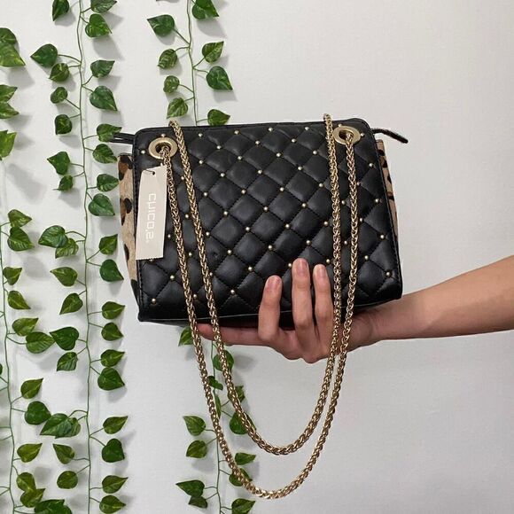 CHICOS Women's Black and Brown Shoulder Crossbody Bag - Picture 3 of 7